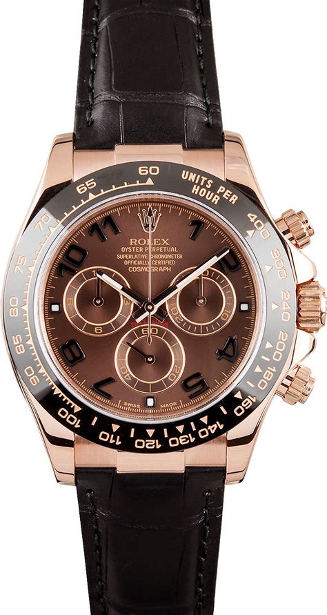 rolex rose gold watch leather strap